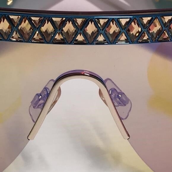 New Authentic Swarovski Sunglasses Mask, Gradient tint, SK0363 30X, Blue main image 13